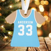 Basketball Jersey sportteam Uniform Blue Ornament