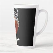 Basketball Jouw naam Aangepast Latte Mok (Rechts)
