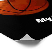 Basketball Jouw naam Aangepast Poster (Hoek)