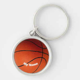 Basketball Jouw naam Aangepast Sleutelhanger