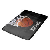 Basketball Jouw naam Badmat (Gekanteld)