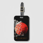 Basketball Jouw naam Bagagelabel (Voorkant (verticaal))