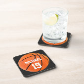 Basketball Jouw naam Bier Onderzetter (Rechterzijde)