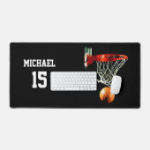 Basketball Jouw naam Bureaumat (Keyboard & Muis)