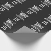 Basketball Jouw naam Cadeaupapier (Hoek)