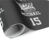 Basketball Jouw naam Cadeaupapier (Rol Hoek)