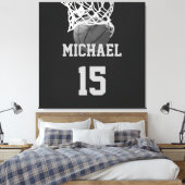 Basketball Jouw naam Canvas Afdruk (Insitu (Slaapkamer))