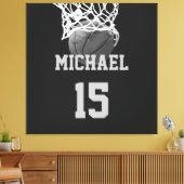 Basketball Jouw naam Canvas Afdruk (Insitu (Woonkamer))