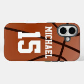 Basketball Jouw naam Case-Mate iPhone Case (Achterkant (horizontaal))