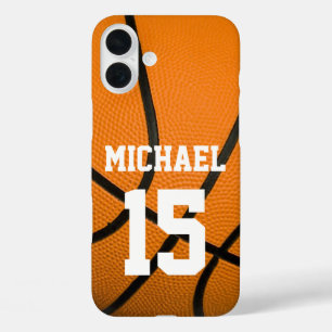Basketball Jouw naam iPhone 16 Plus Hoesje