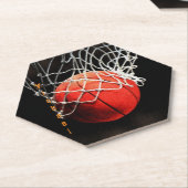 Basketball Jouw naam Kartonnen Onderzetters (Schuin)