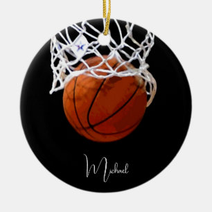 Basketball Jouw naam Keramisch Ornament