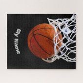 Basketball Jouw naam Legpuzzel (Horizontaal)