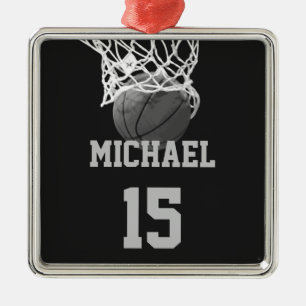 Basketball Jouw naam Metalen Ornament