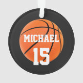 Basketball Jouw naam Ornament (achterkant)