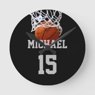 Basketball Jouw naam Ronde Klok