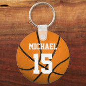 Basketball Jouw naam  Sleutelhanger (Achterkant)