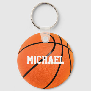 Basketball Jouw naam Sleutelhanger