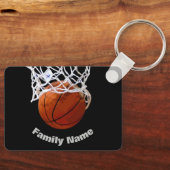 Basketball Jouw naam Sleutelhanger (Voorkant)