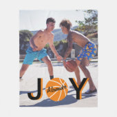 Basketball JOY Photo Fleece Blanket (Voorkant)