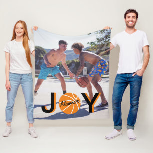 Basketball JOY Photo Fleece Blanket Deken