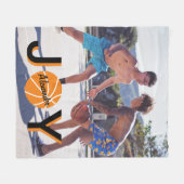 Basketball JOY Photo Fleece Blanket Deken (Voorkant (Horizontaal))