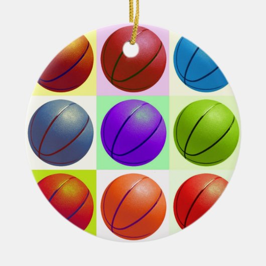Basketball Keramisch Ornament (Voorkant)