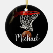 Basketball Keramisch Ornament (Voorkant)