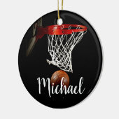 Basketball Keramisch Ornament (Links)
