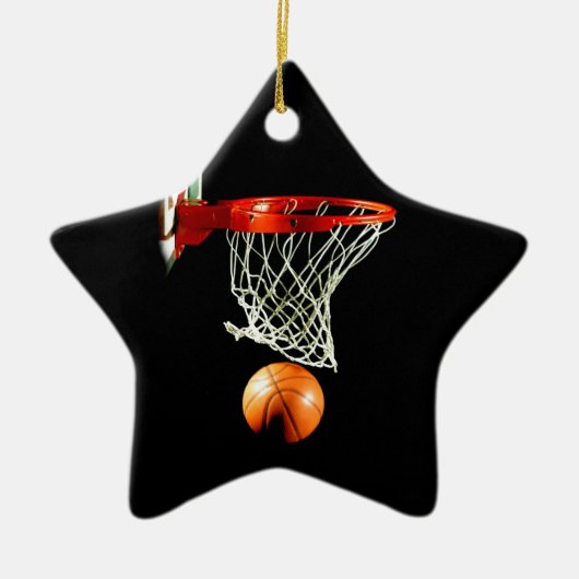 Basketball Keramisch Ornament (Voorkant)