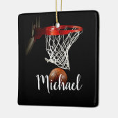Basketball Keramisch Ornament (Links)