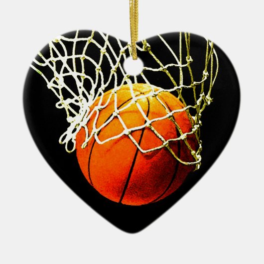 Basketball Keramisch Ornament (Voorkant)