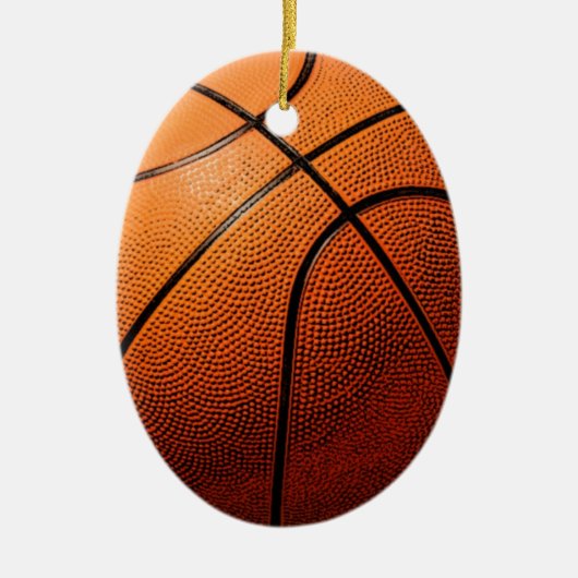 Basketball Keramisch Ornament (Voorkant)