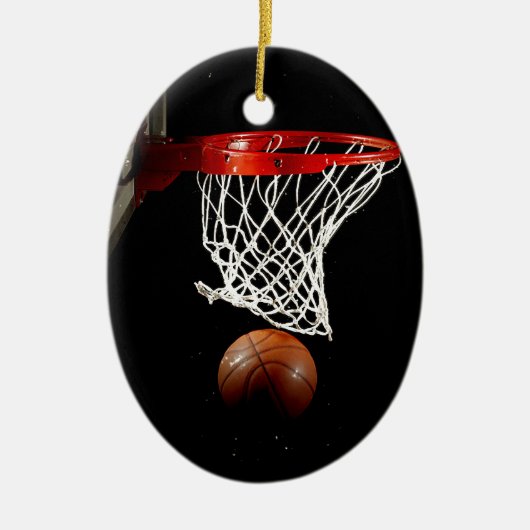 Basketball Keramisch Ornament (Voorkant)