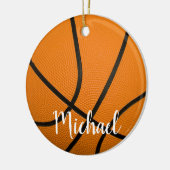 Basketball Keramisch Ornament (Links)