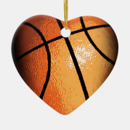 Basketball Keramisch Ornament (Voorkant)