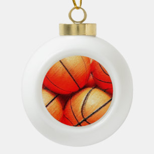Basketball Keramische Bal Ornament