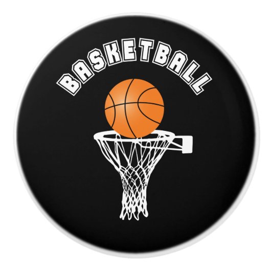 Basketball Keramische Knop (Voorkant)