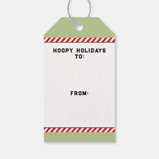 Basketball Kerstmis Cadeaulabel (Achterkant)