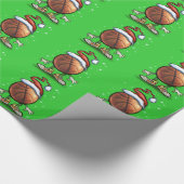 Basketball Kerstmis Cadeaupapier (Hoek)