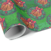 Basketball Kerstmis Cadeaupapier (Rol Hoek)