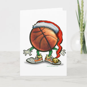 Basketball Kerstmis Feestdagen Kaart
