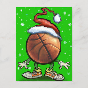 Basketball Kerstmis Feestdagenkaart