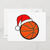 Basketball Kerstmis Feestdagenkaart (Voorkant / Achterkant)