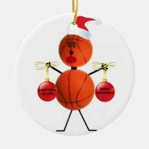 Basketball Kerstmis Keramisch Ornament
