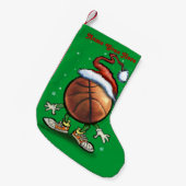 Basketball Kerstmis Kleine Kerstsok (Voorkant (Hangend))