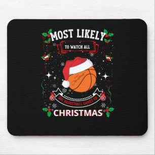 Basketball Kerstmis Muismat