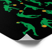 Basketball Kerstmis Poster (Hoek)