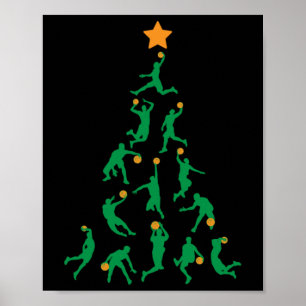 Basketball Kerstmis Poster