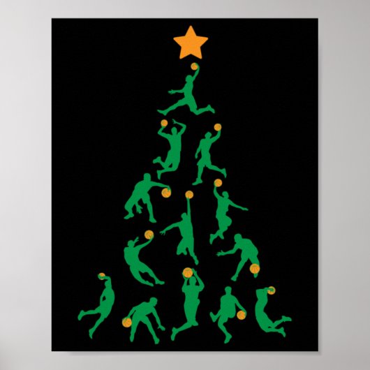 Basketball Kerstmis Poster (Voorkant)